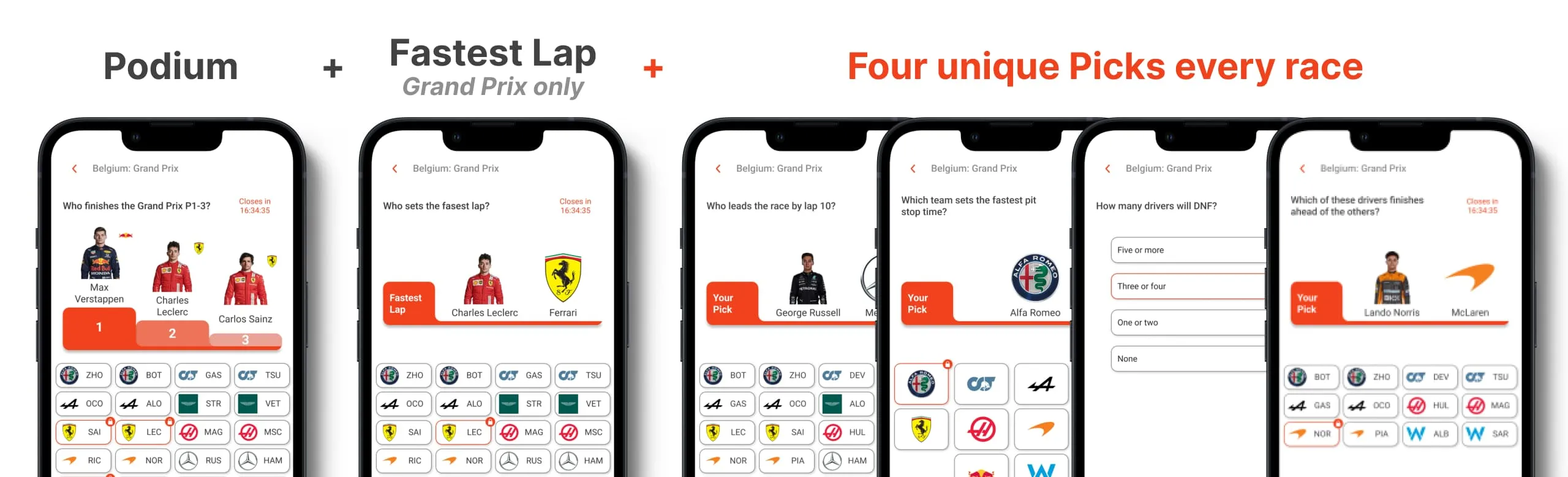 Sample Picks questions and formats asked in a session