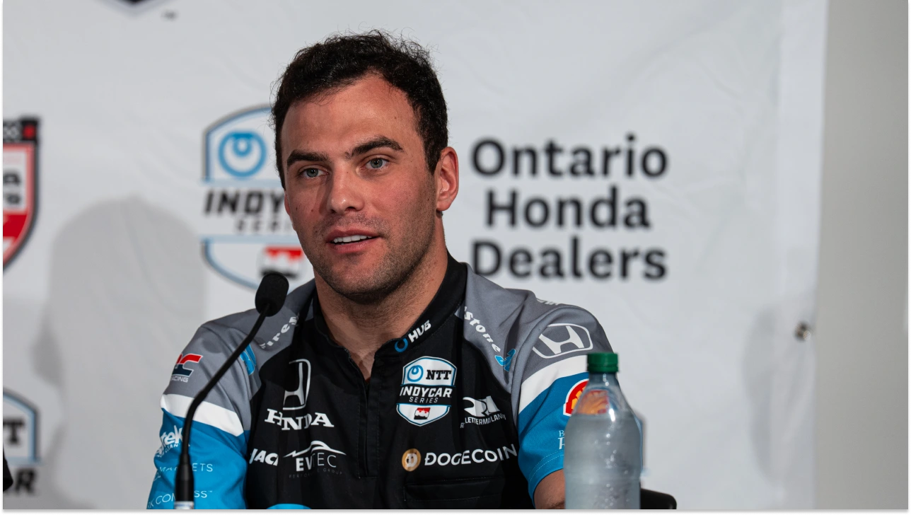 IndyCar driver Devlin Defrancesco at the Ontario Honda Dealers Indy Toronto