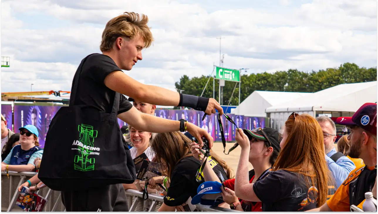 James Hedley at the British GP fan zone