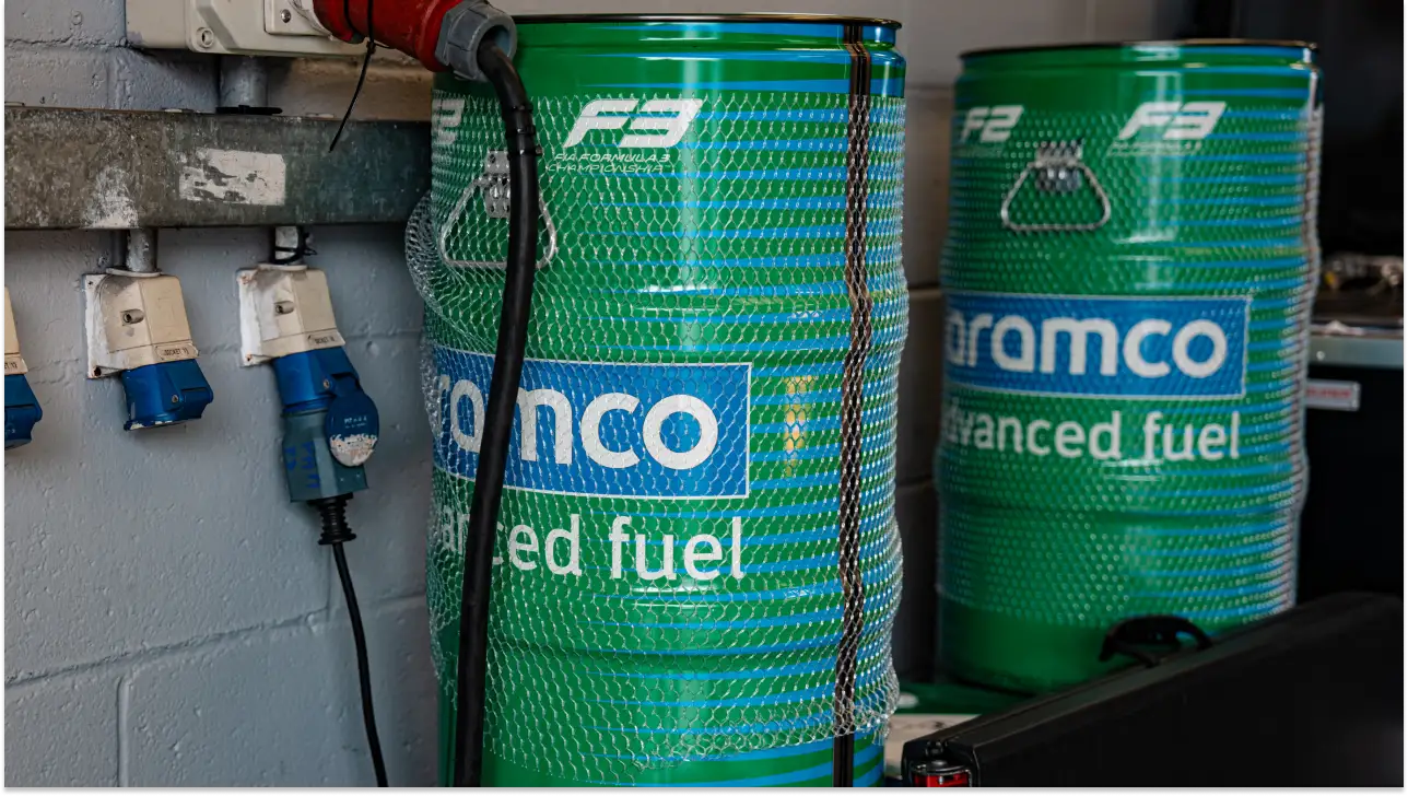 Aramco sustainable fuel cans