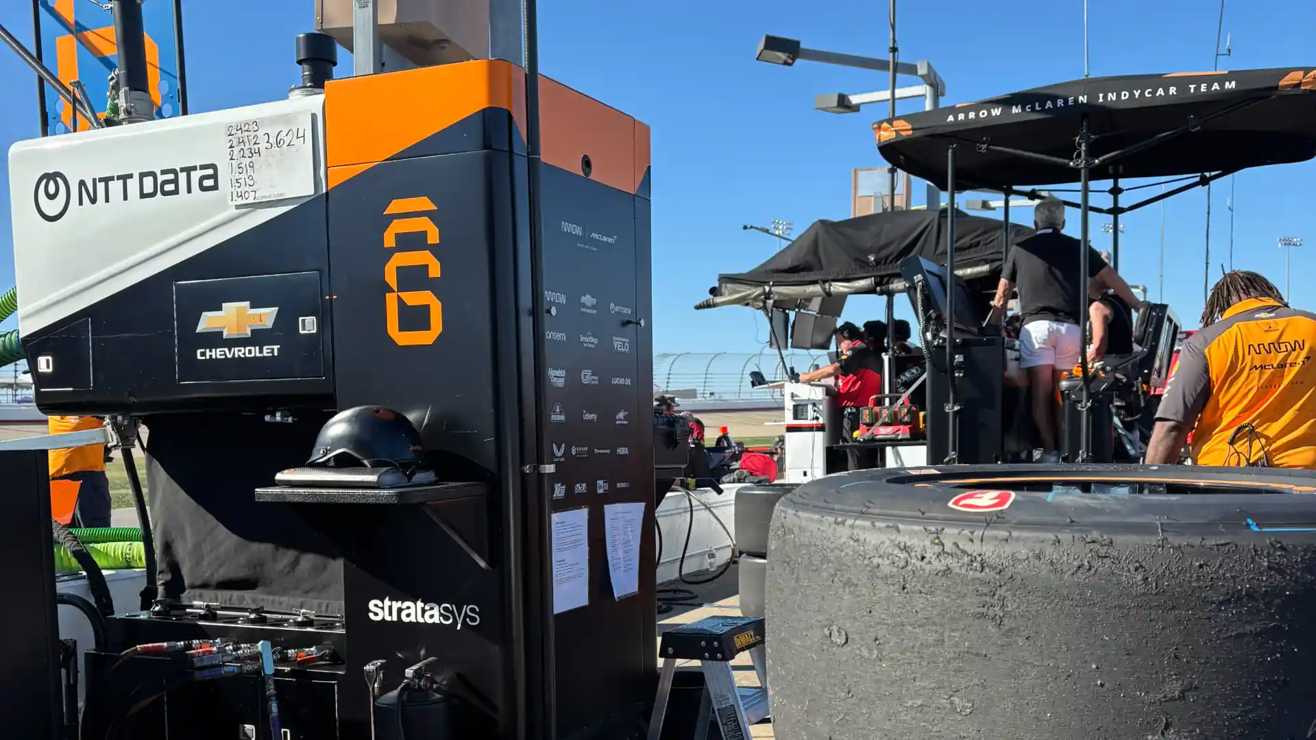 Nolan Siegel Pit Box at the Nashville Superspeedway