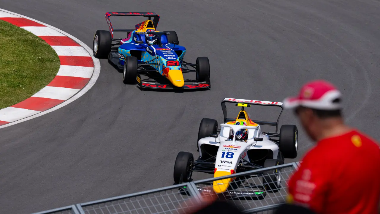 F1 Acaedmy drivers Alisha Palmowski and Rafaela Ferreira at the Canadian Grand Prix
