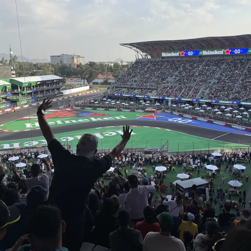 Fans at the Mexico City Grand Prix