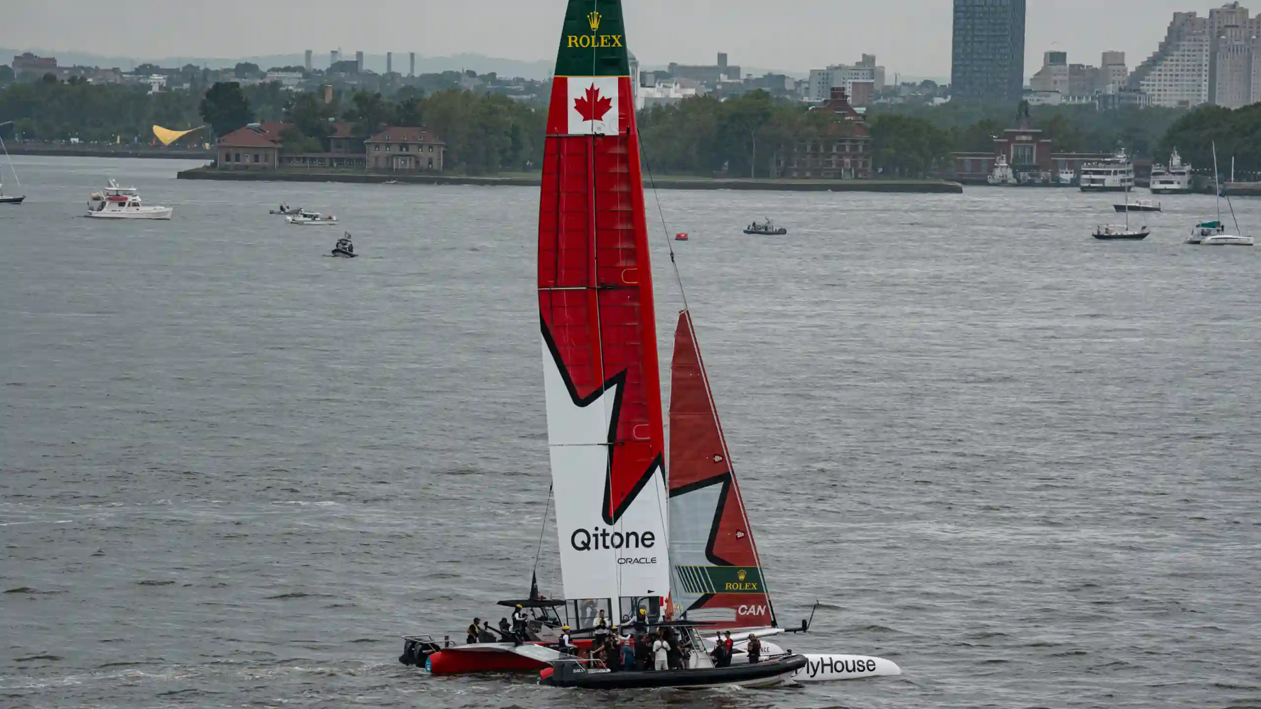 SailGP racing in New York City