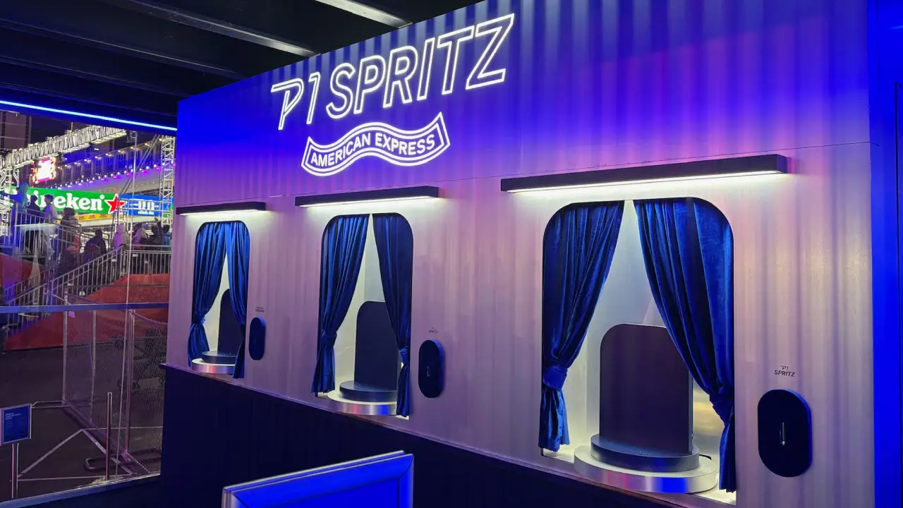 P1 Spritz vending machine at the Amex Las Vegas Trackside Lounge