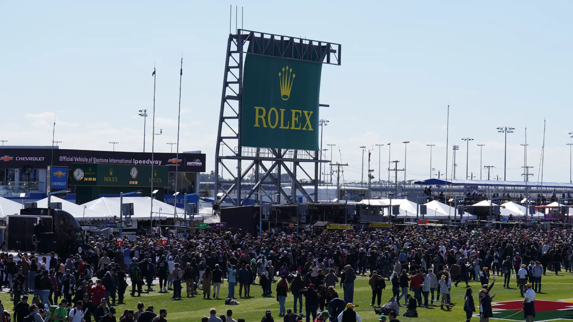 Fans gather at the Rolex 24