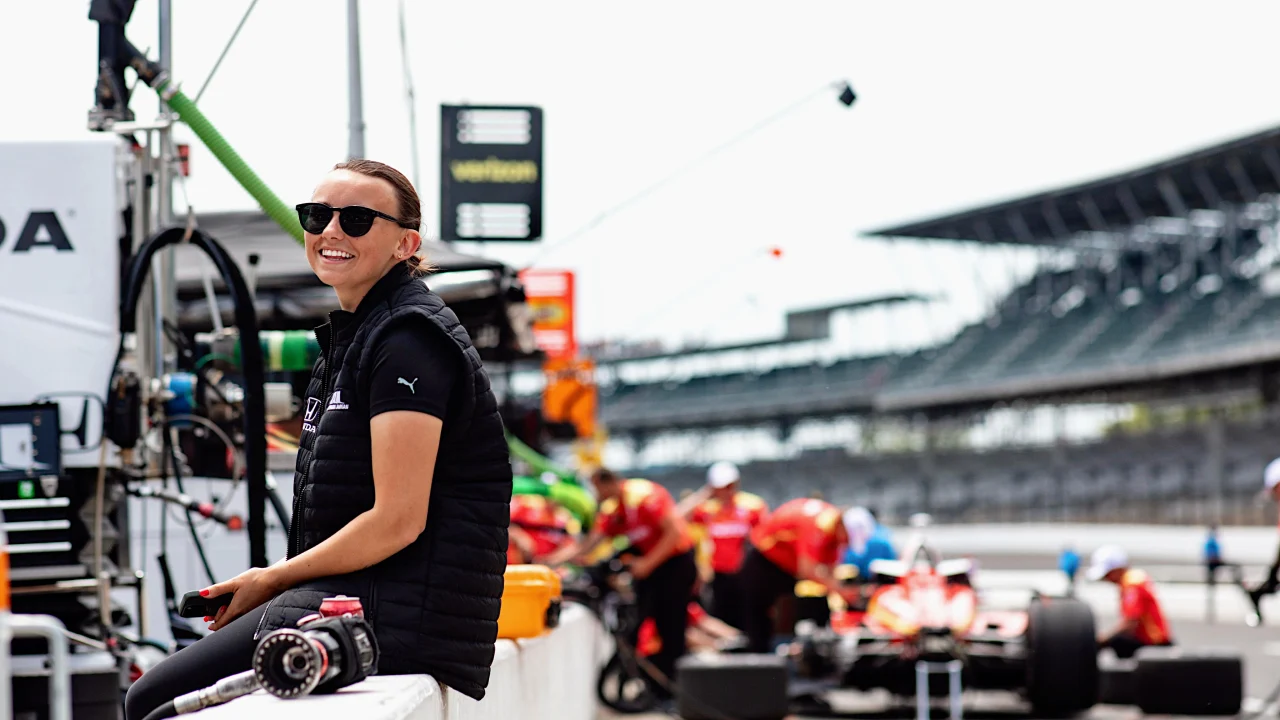 Emma Male at the Indy 500 with RLL