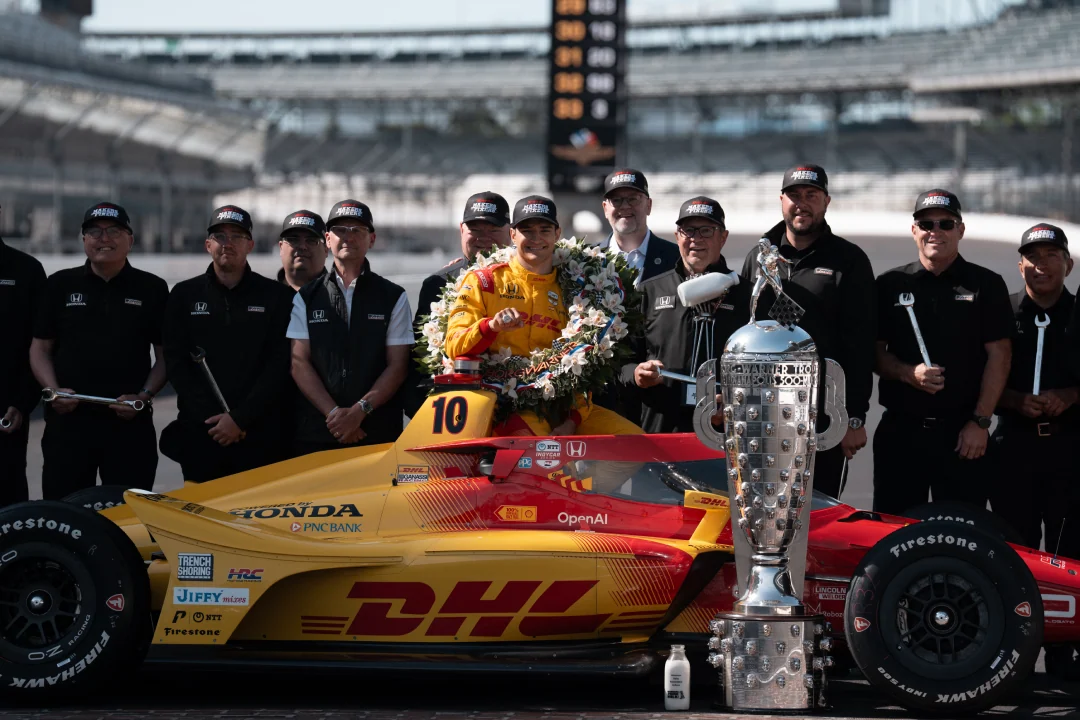 Alex Palou after winning the Indy 500