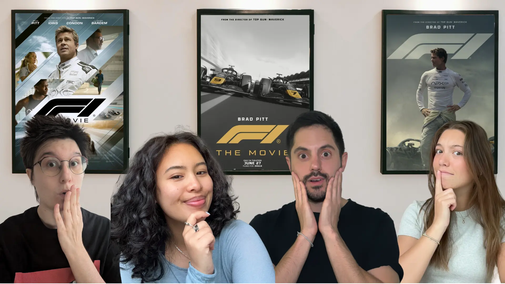 The FanAmp team reacting to the F1 movie
