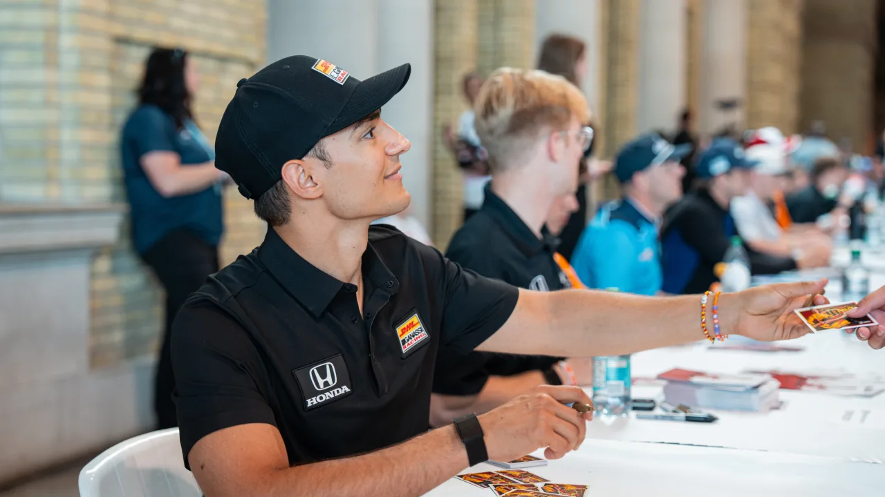 Alex Palou at a fan autograph session in Toronto