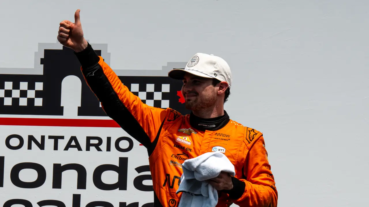 Pato O'Ward after the IndyCar race in Toronto 2025