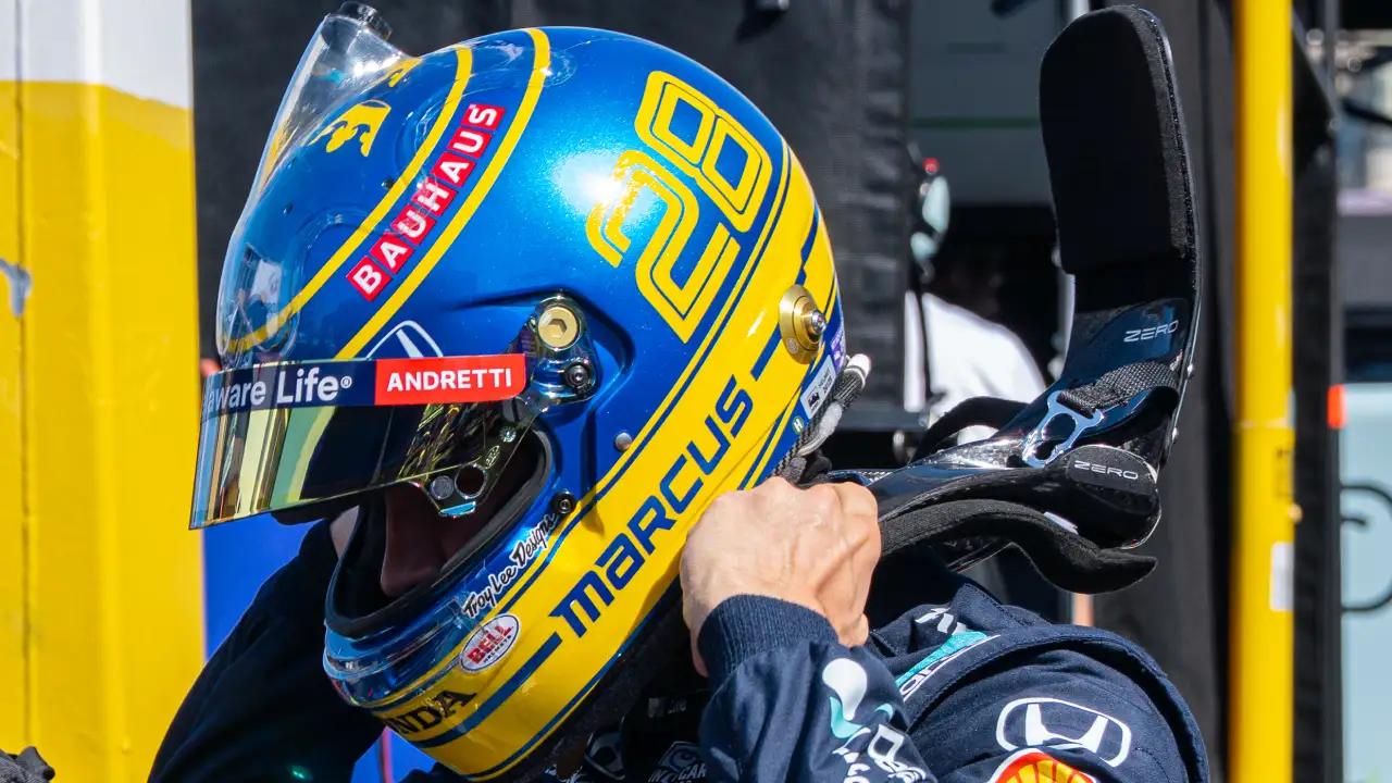 Marcus Ericsson at the 2025 Toronto IndyCar race