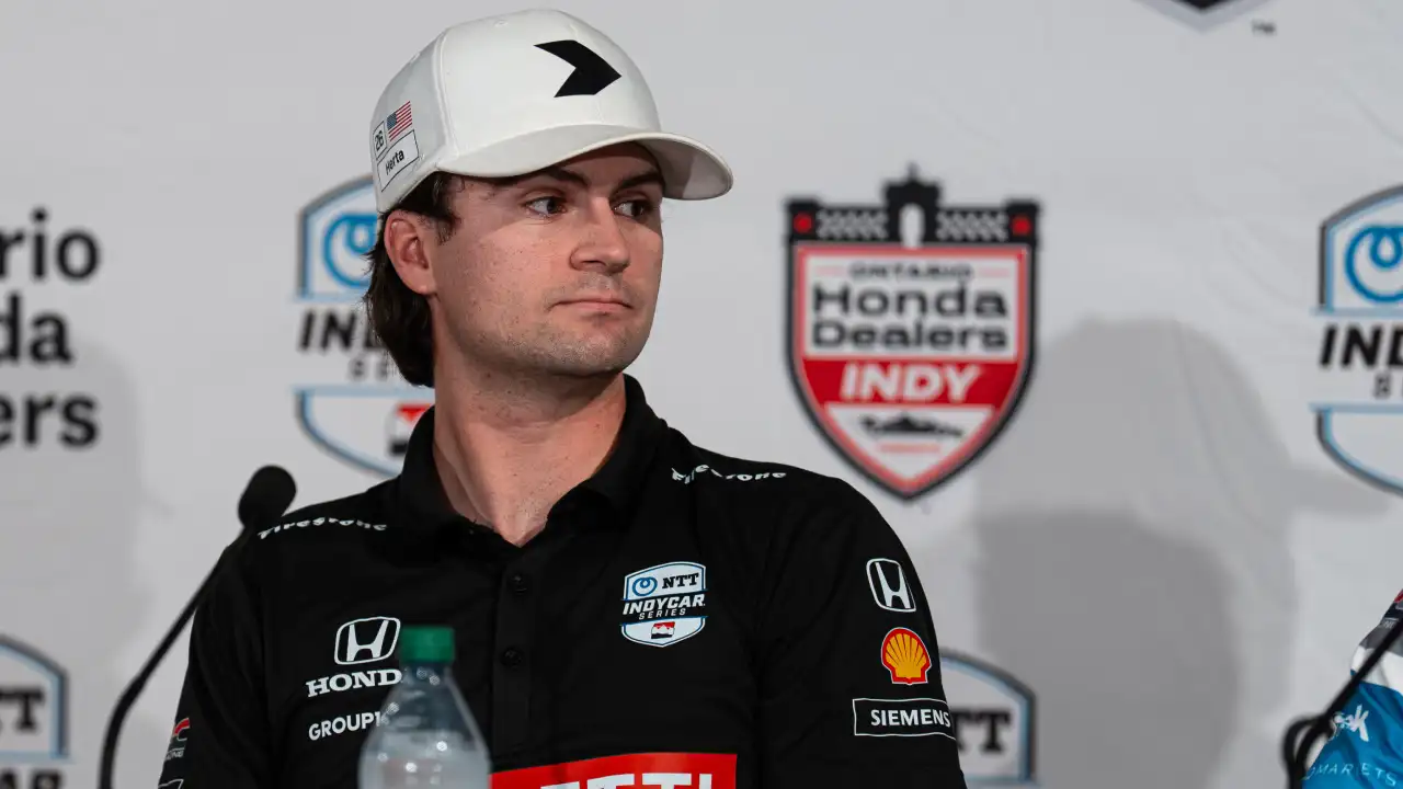 Colton Herta at the 2025 Toronto IndyCar race
