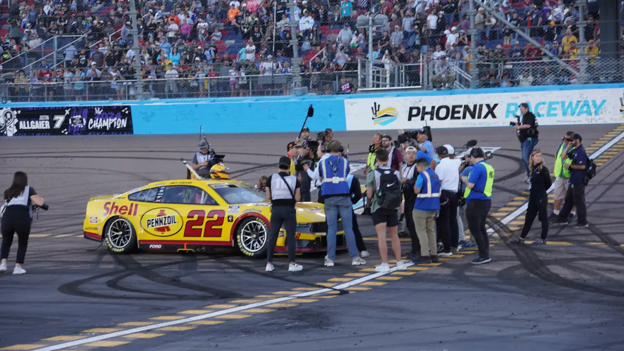 Joey Logano at the Phoenix Raceway in 2024