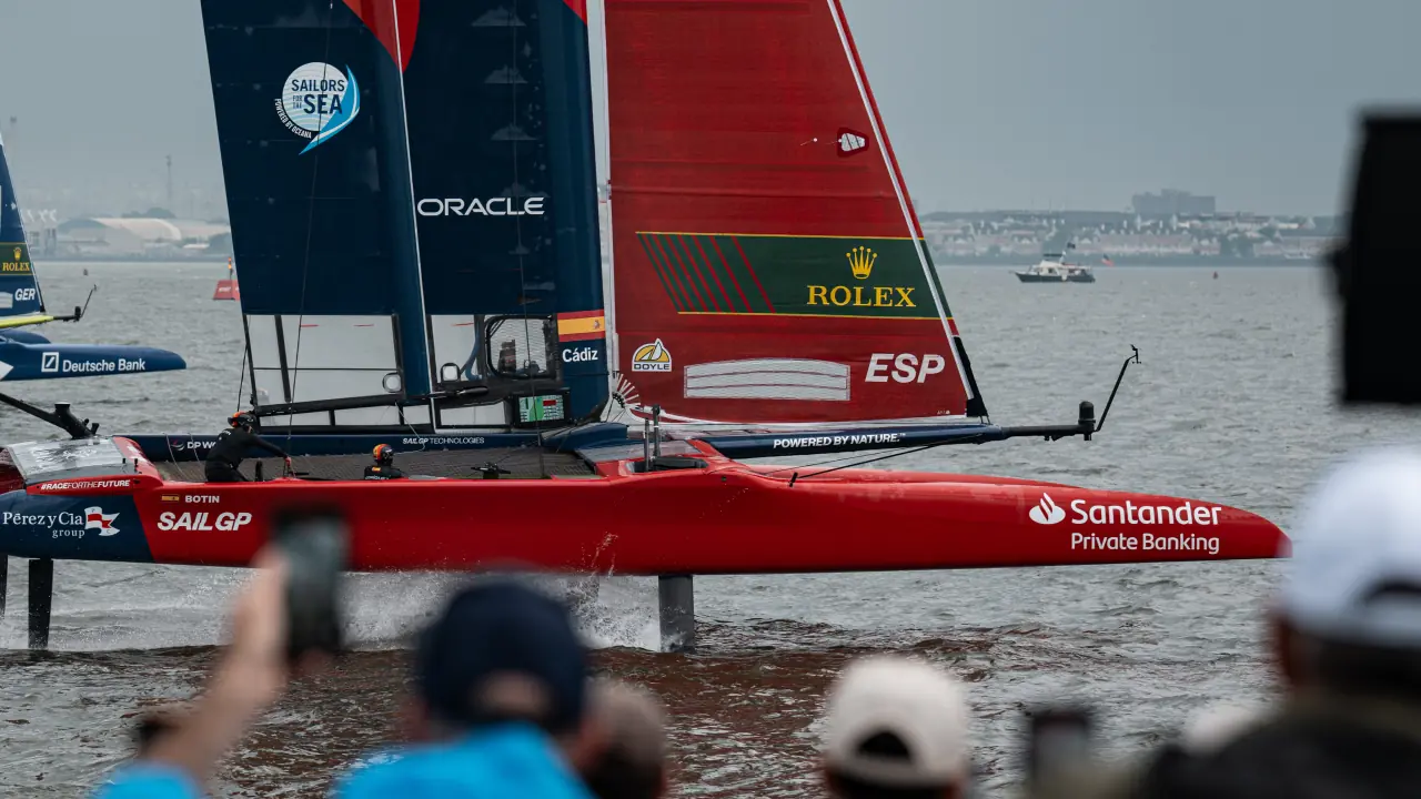 Diego Botín's F50 boat at the NYC Sail Grand Prix