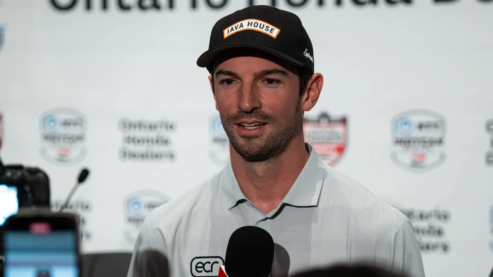 Alexander Rossi at an IndyCar press conference