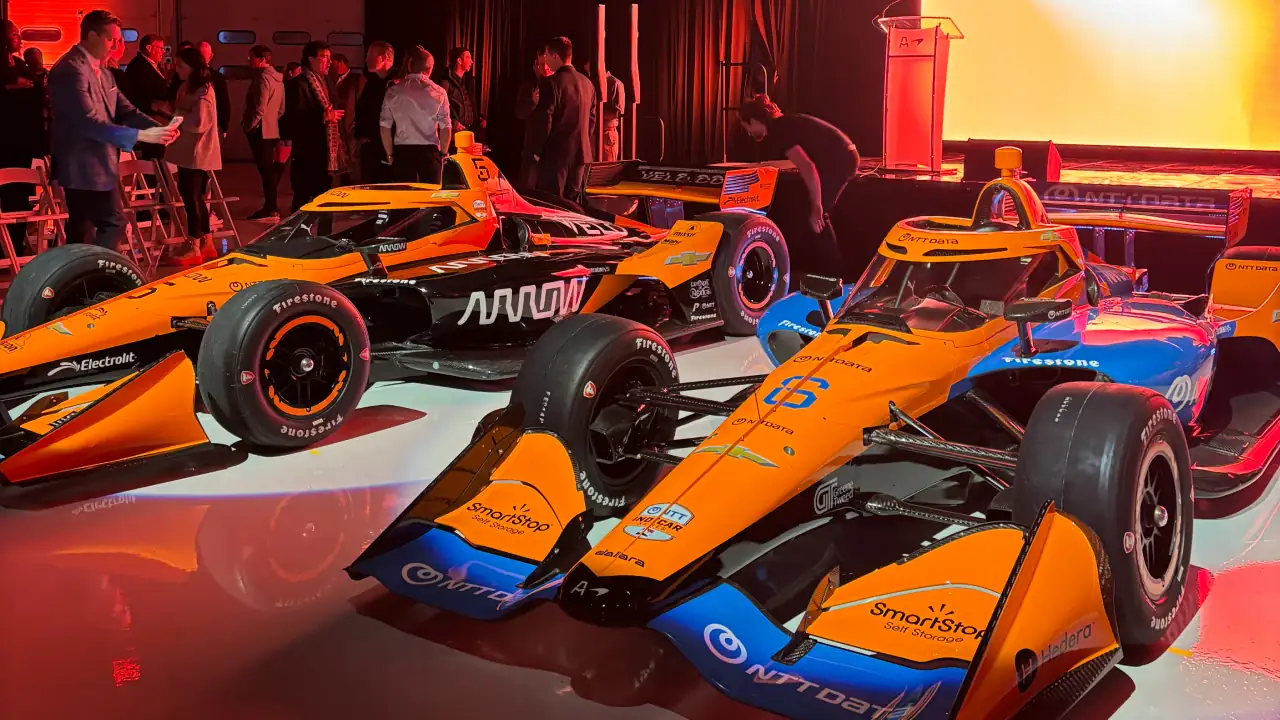 Pato O’Ward’s #5 Car and Nolan Siegel’s #6 Car for the Arrow McLaren 2026 IndyCar season