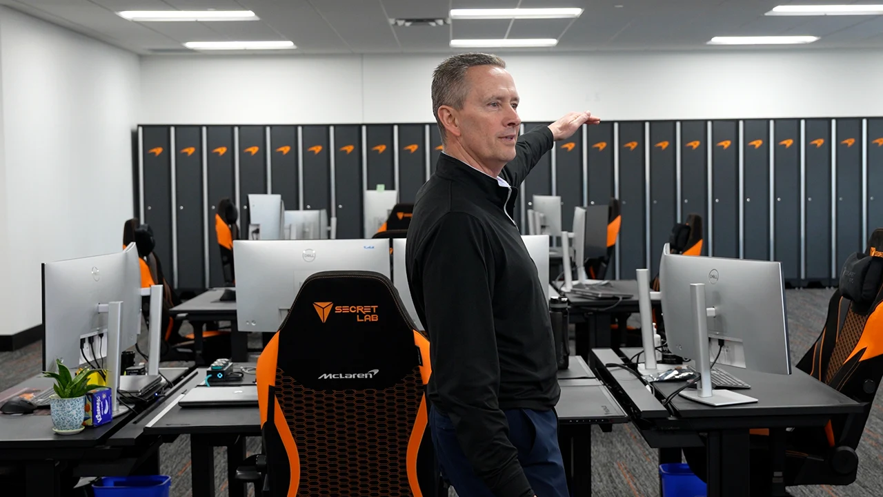 Kevin Thimjon showing the open floorplan