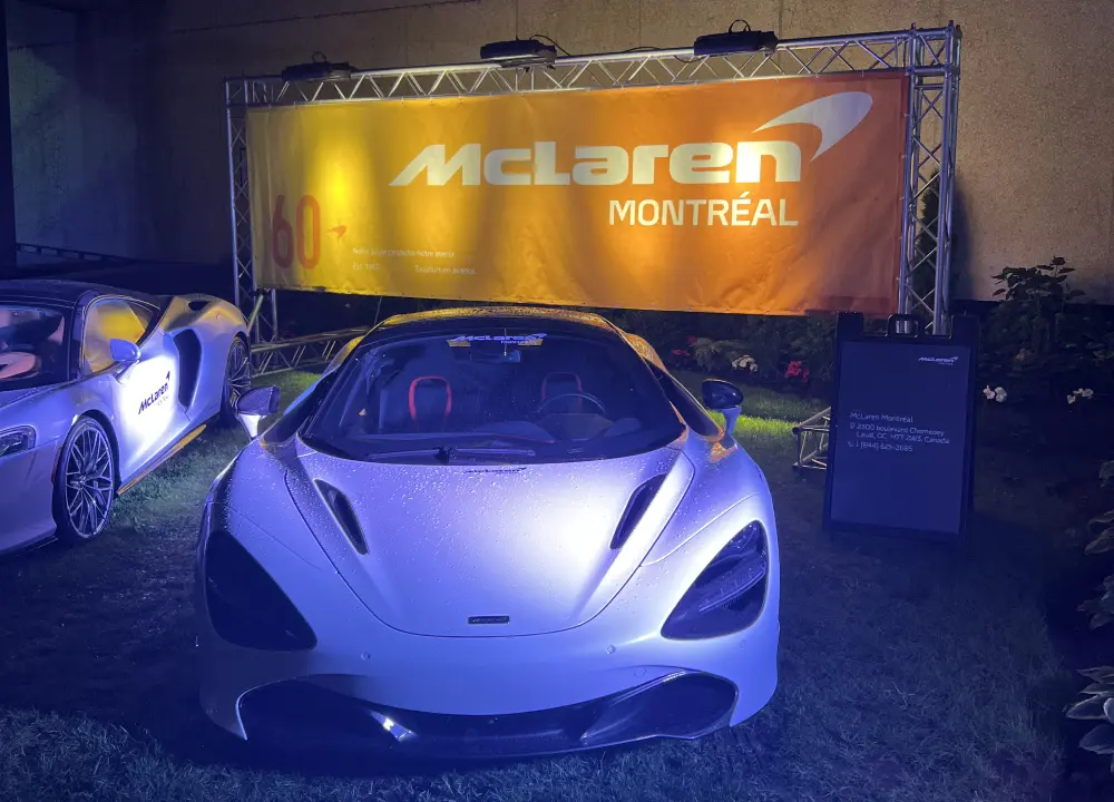 A McLaren activation in downtown Montreal