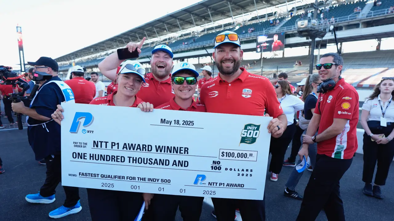 Mitchell Piersante at the 2025 Indy 500 after Robert Shwartzman claimed Pole Position