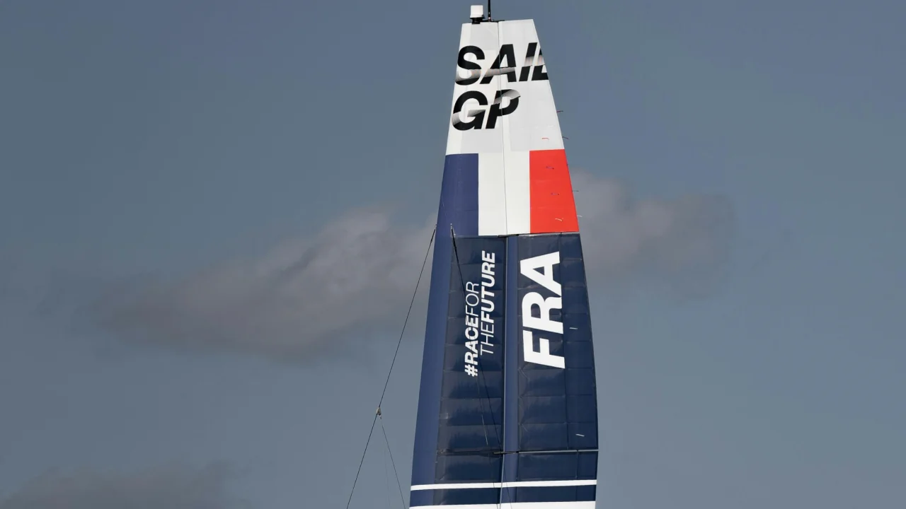 Quantin Delapierre's F50 boat at the NYC SailGP