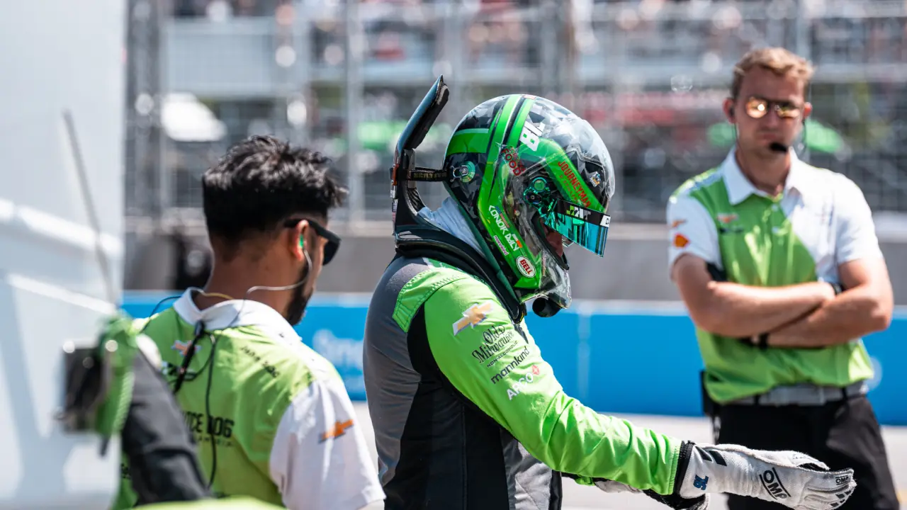 Conor Daly racing in Toronto in 2025