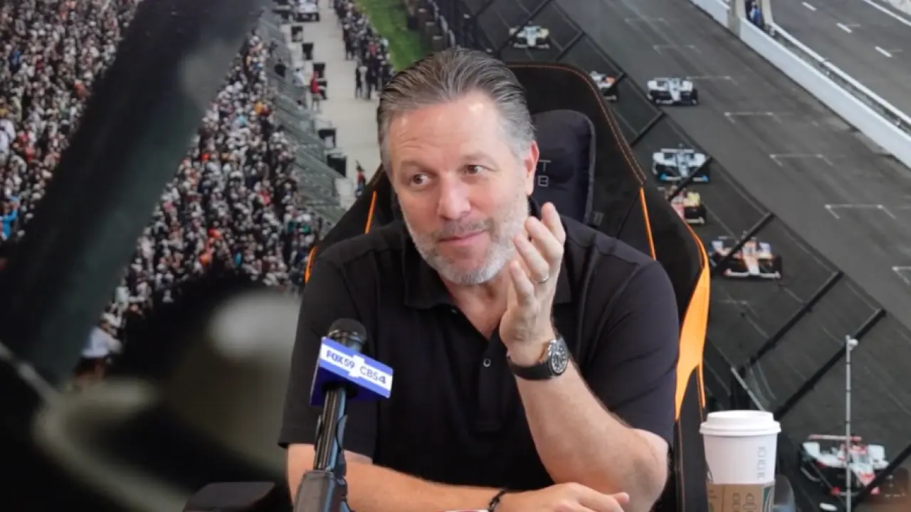 Zak Brown speaking on the new McLaren Racing Center
