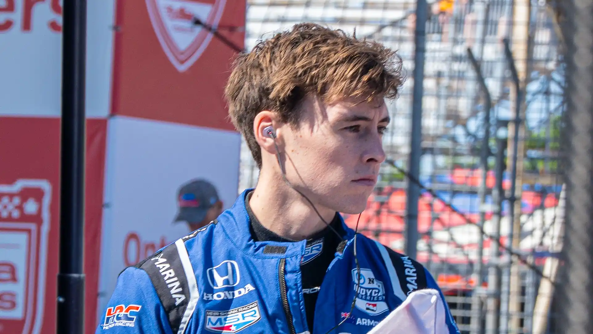 Marcus Armstrong racing in IndyCar