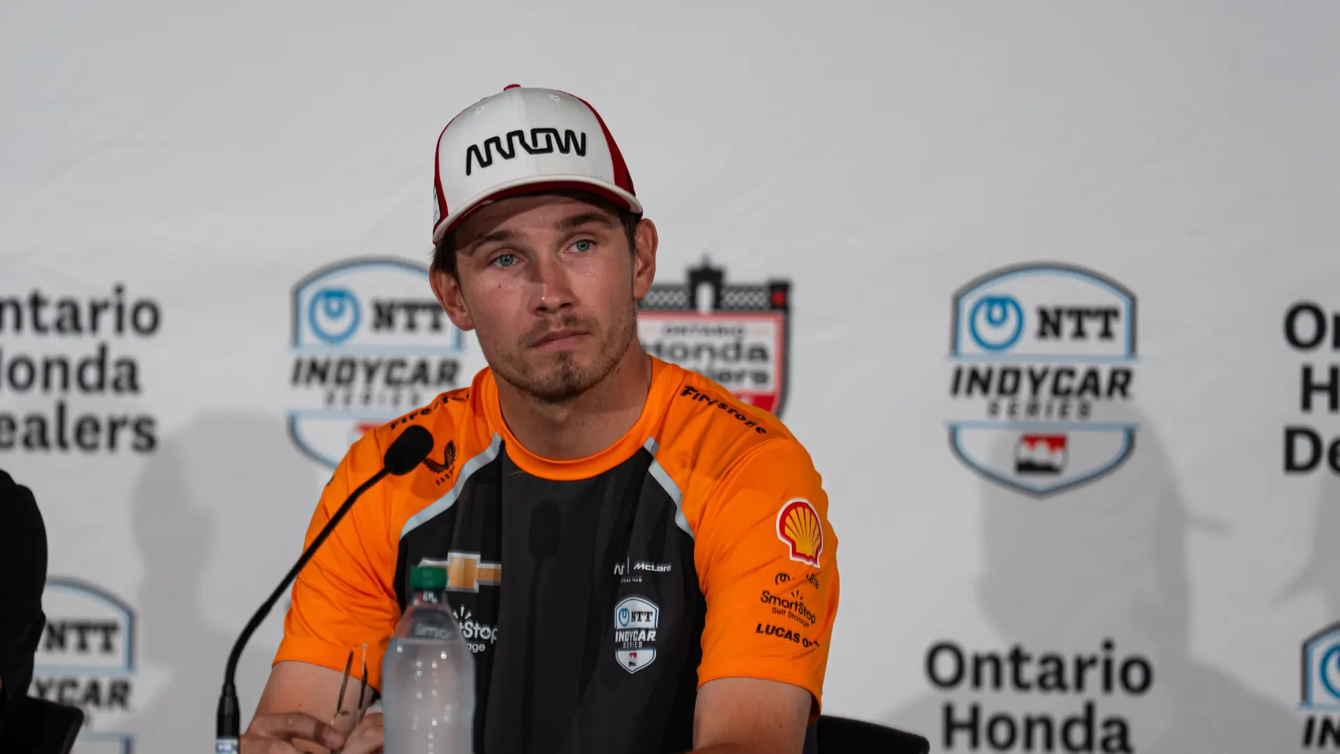 Christian Lundgaard at an IndyCar press conference
