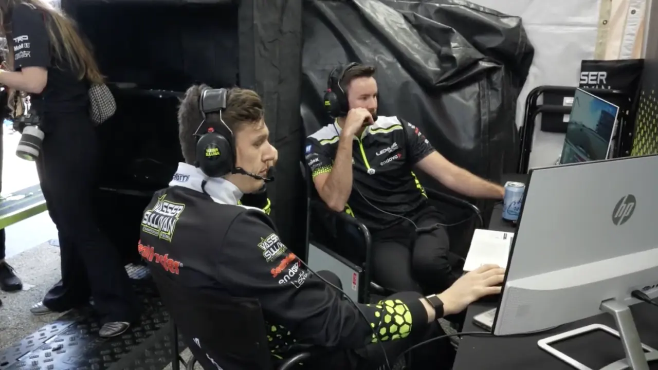 Ben Barnicoat with Kyle Kirkwood at the 2026 24 Hours of Daytona