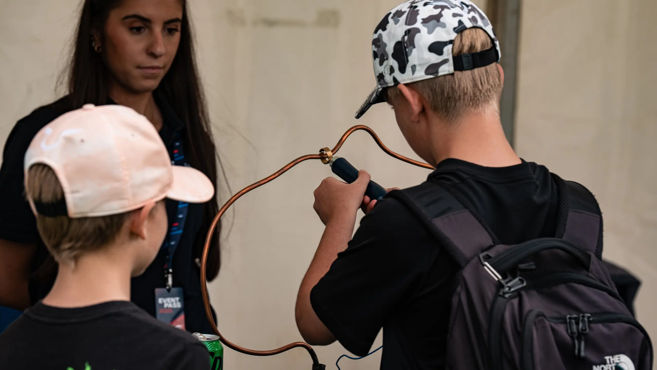 Small backpack worn by a fan at the Austalian Grand Prix
