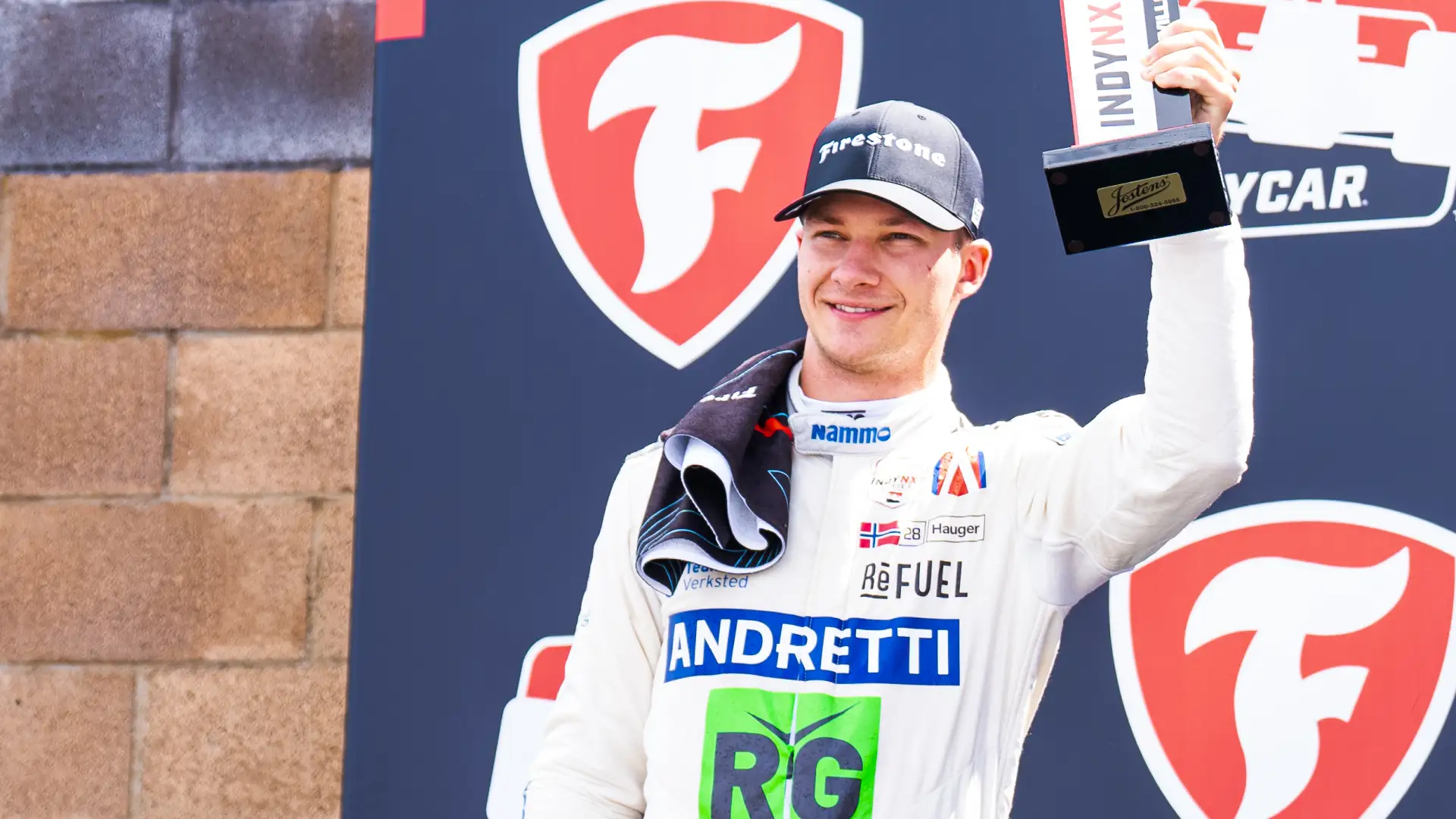 Dennis Hauger at the 2025 Nashville INDY NXT Race