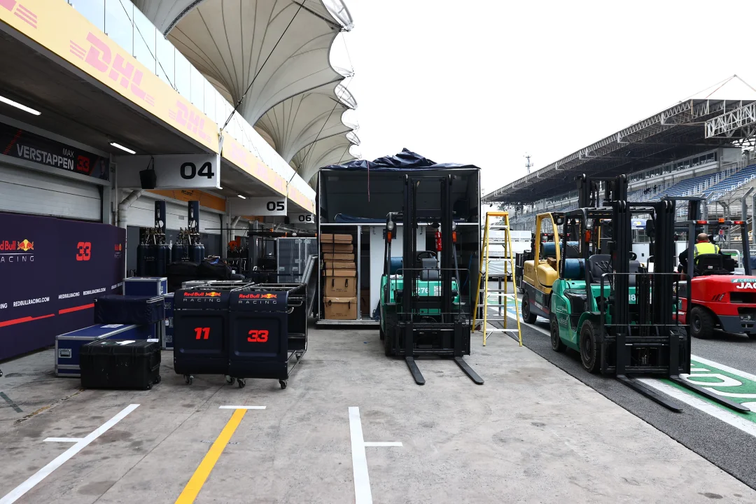 Equipment delivered to Red Bull paddock
