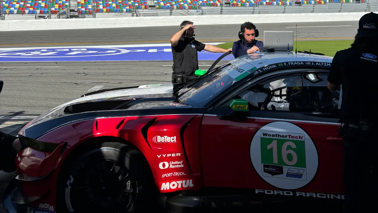 Myers Riley Motorsports making final tweaks to the #16 car ahead of Qualifying