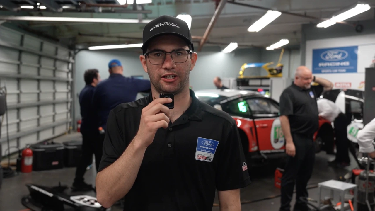 Jenson Altzman racing with Sheena Monk, Romain Grosjean and Felipe Fraga for Myers Riley