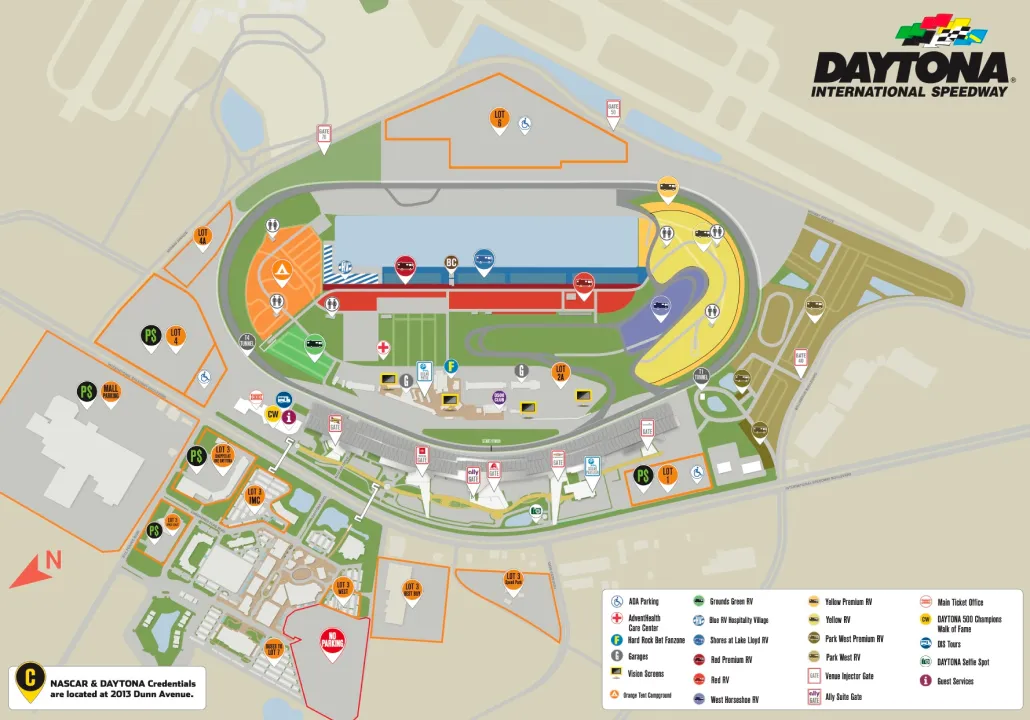 Daytona International Speedway Map 