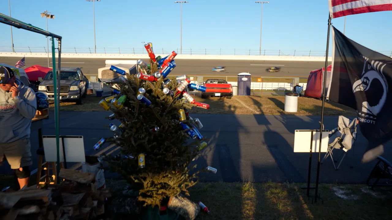 Approaching Turn 4 from the Orange Tent Campground 