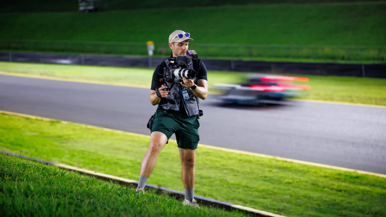 Mark Urban shooting motorsports in Sydney, Australia (Photo by: Jack Martin)