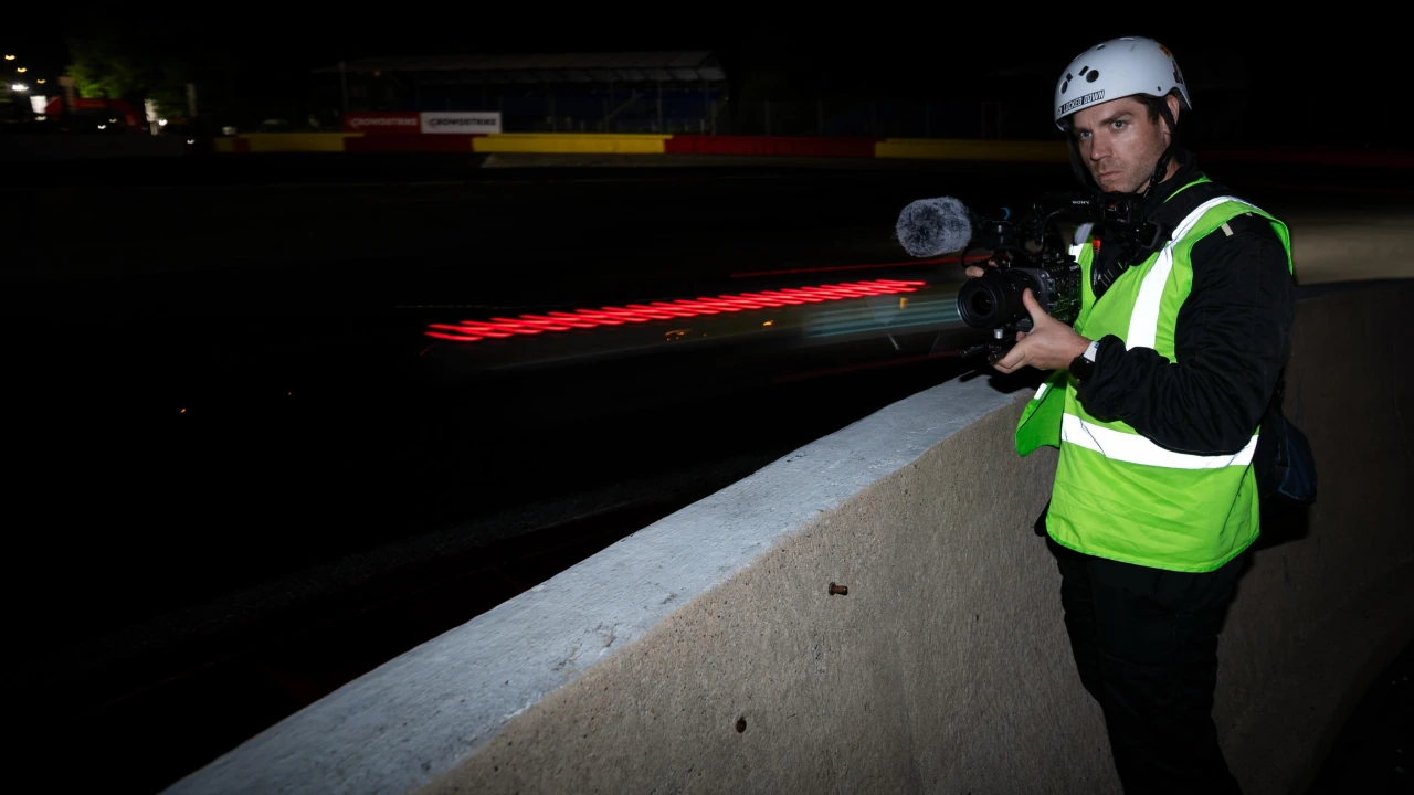 Mark Urban doing a night shoot (Photo by: Michele Scudiero)