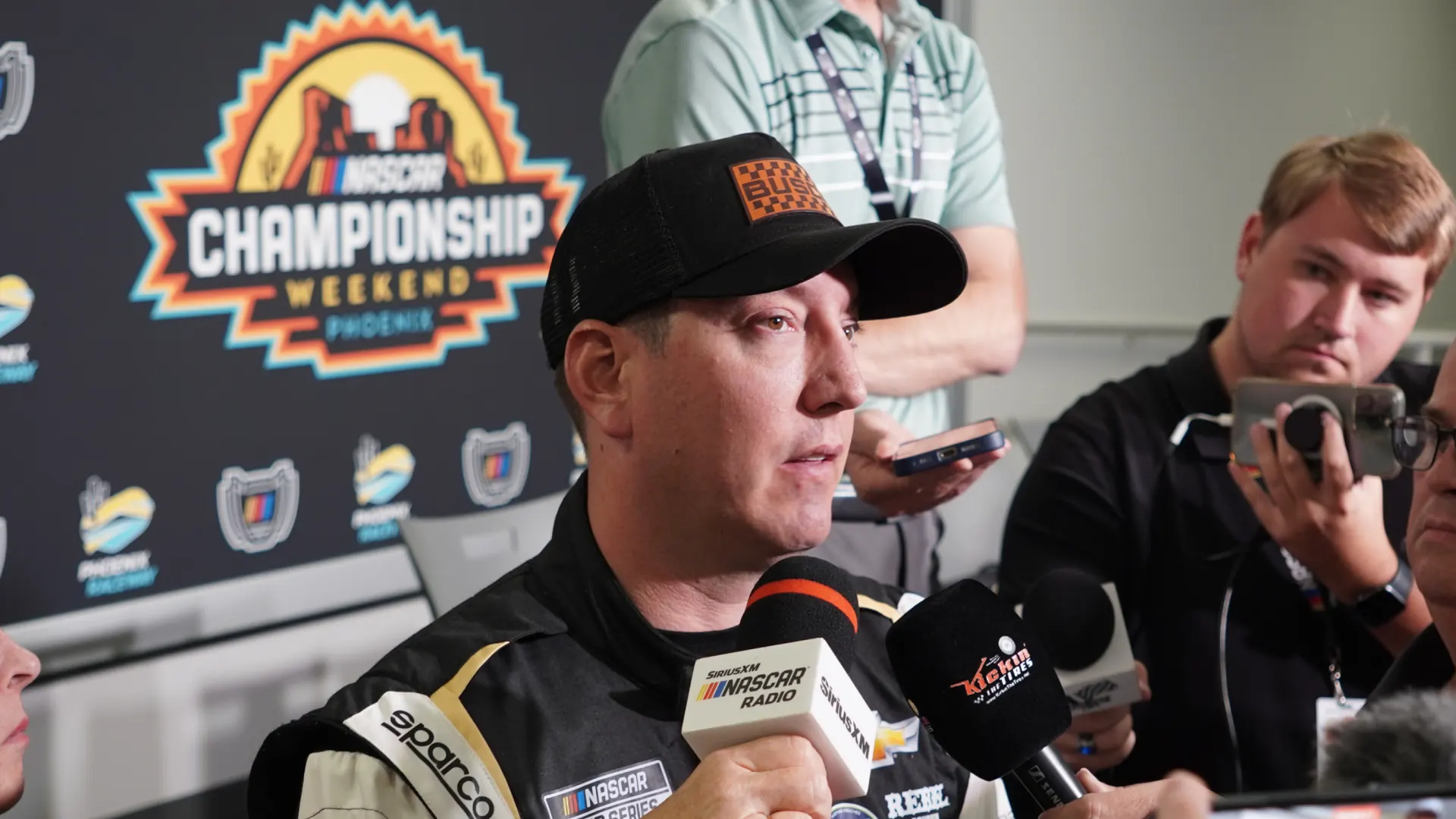 Kyle Busch at a NASCAR press conference