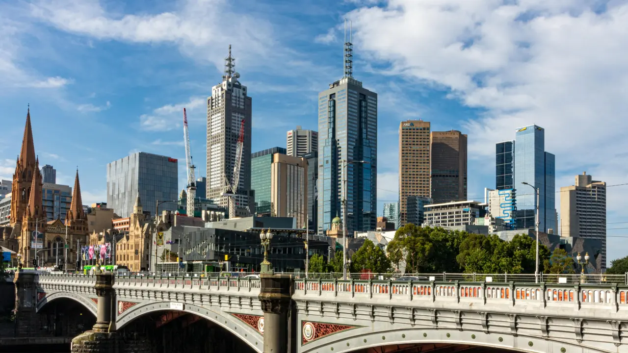 View of the CBD in Melbourne