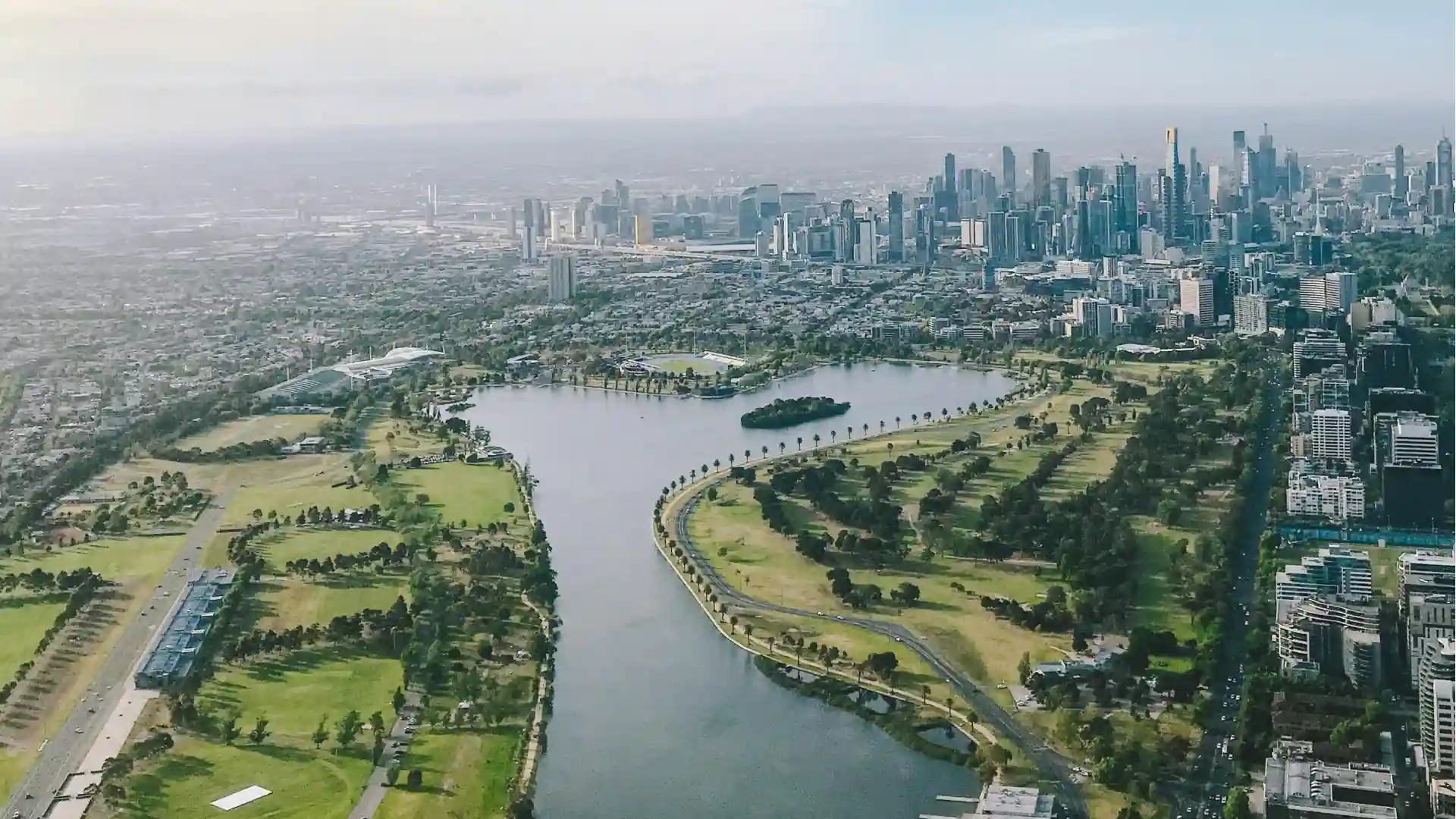 Aerial View of Albert Park