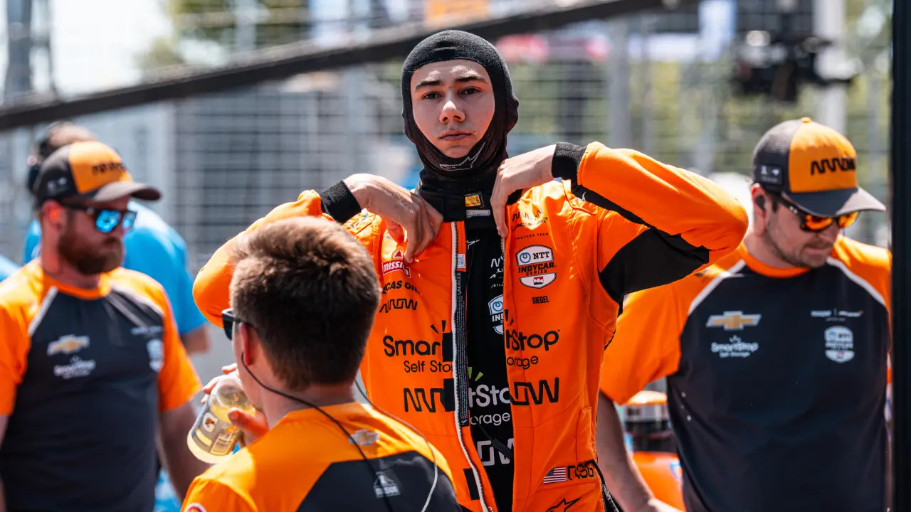 Nolan Siegel driving for Arrow McLaren