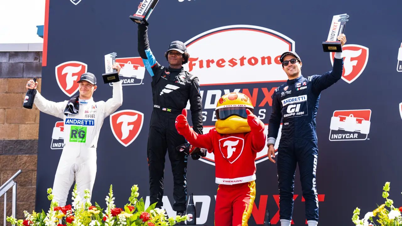 Myles Rowe at the 2025 Music City Grand Prix in Nashville