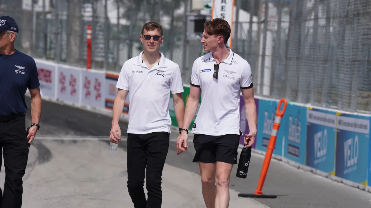 Romain De Angelis doing a track walk in Long Beach