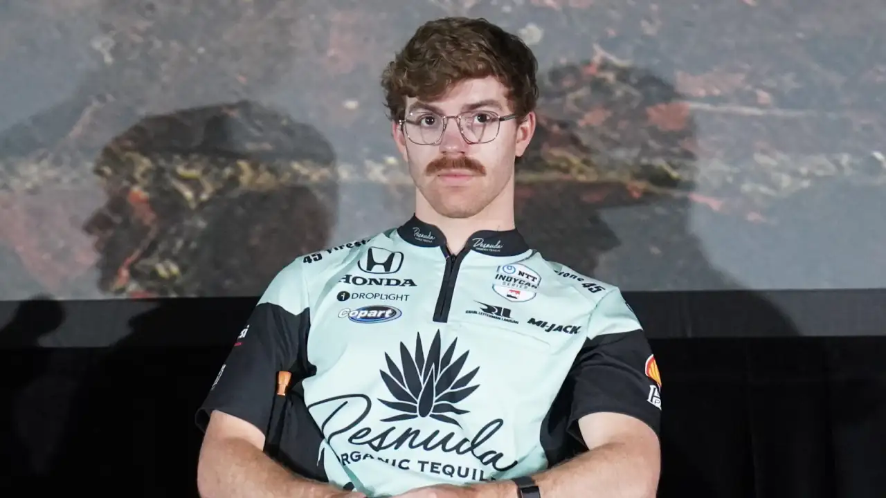 Louis Foster at the 2025 Indianapolis 500 Rookie event