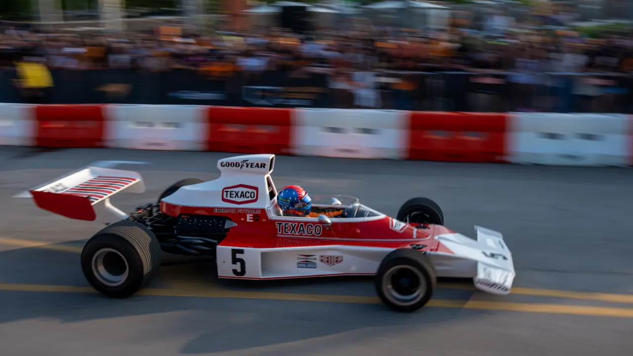 Emerson Fittipaldi drives the M23
