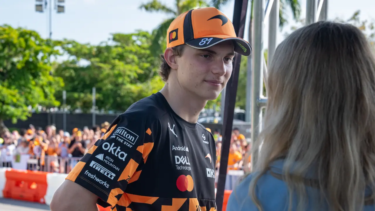 Oscar Piastri at McLaren Racing Live