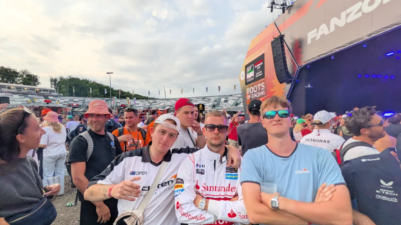 Fans at the Fan Zone