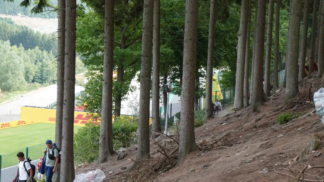 View of the steep hills